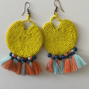 Summer Fun Yellow Earrings